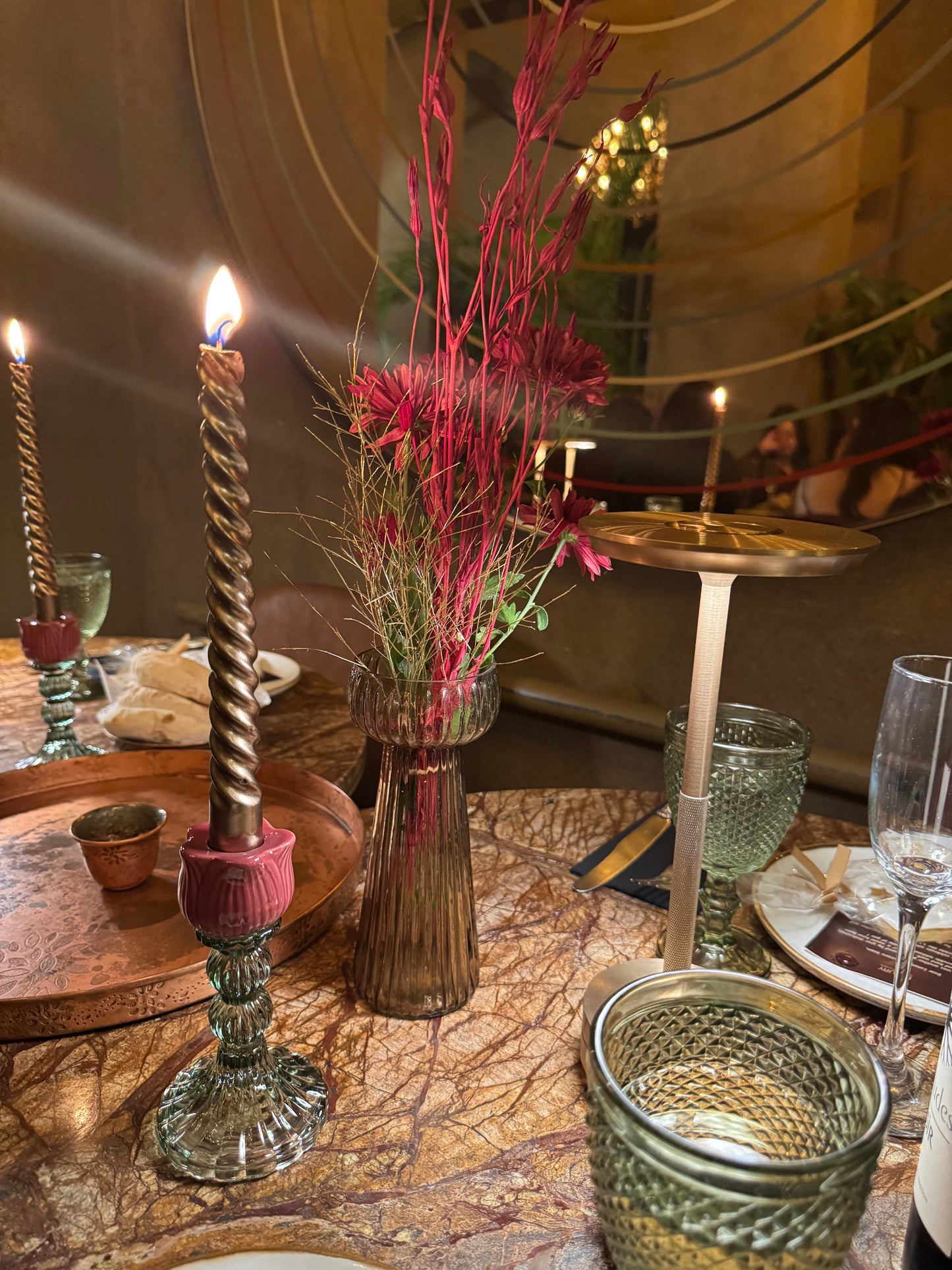 PETAL ROUGE SMALL CANDLE HOLDER
