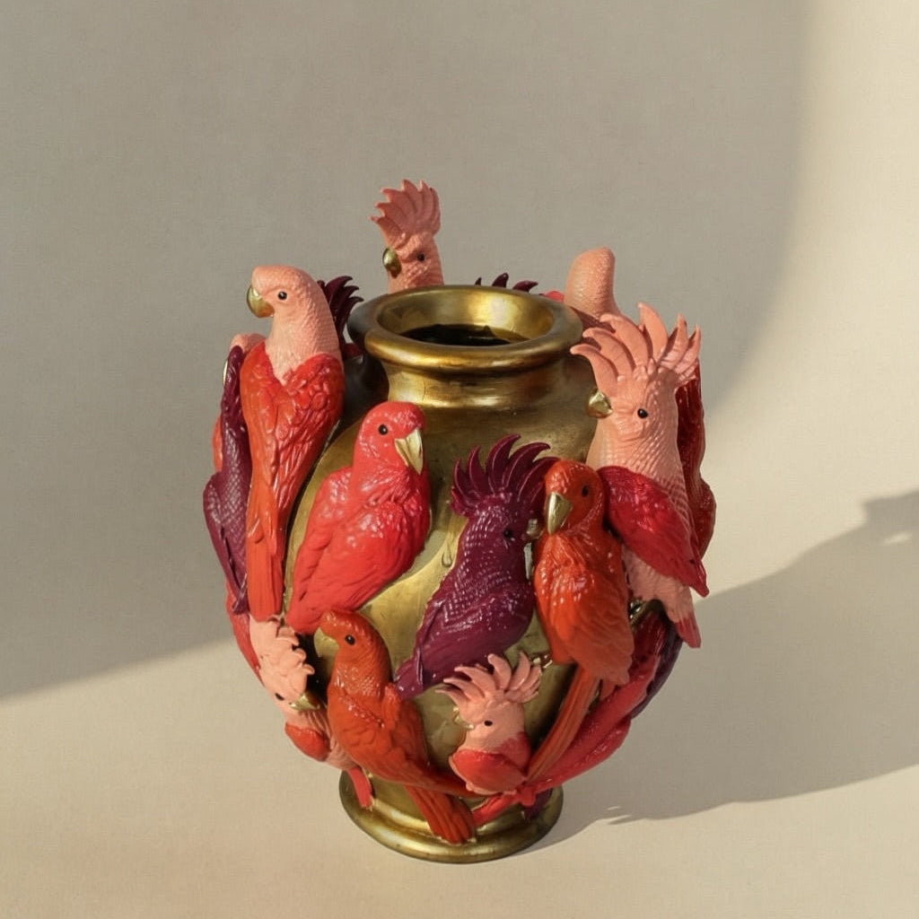 FLOCKING BIRDS VASE