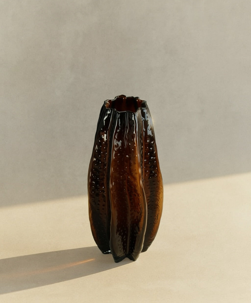 AMBER PAPAYA VASE