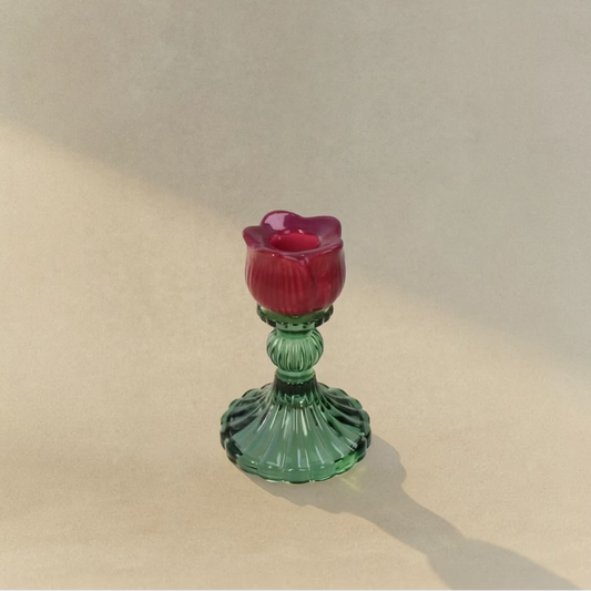 PETAL ROUGE SMALL CANDLE HOLDER