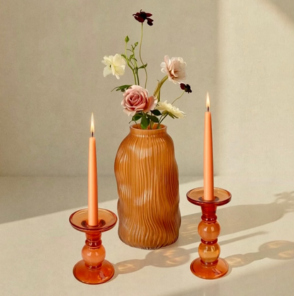 DOUBLE BUBBLE CORAL CANDLE HOLDER