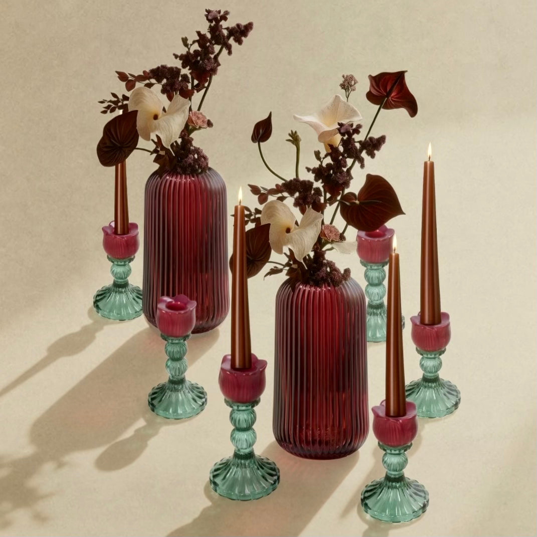 RUBY GLOW VASE