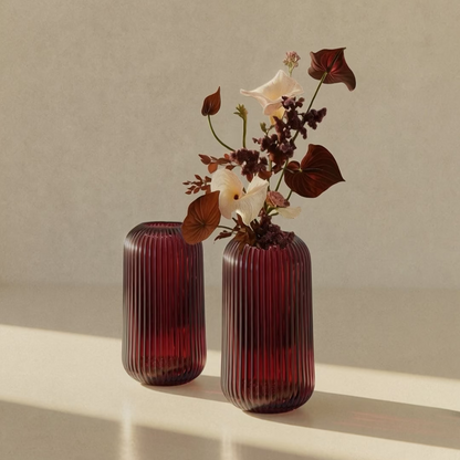 RUBY GLOW VASE